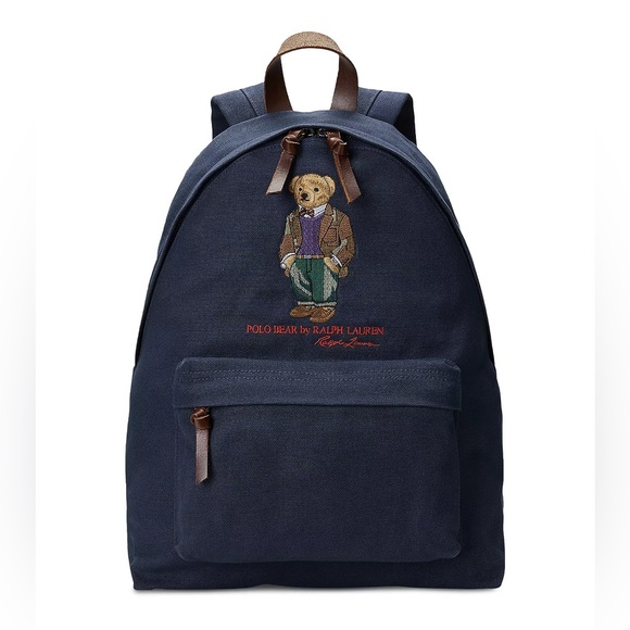 Polo Ralph Lauren Other - Polo Ralph Lauren Cotton Canvas Polo Bear Embroidered Backpack One Size, NWT